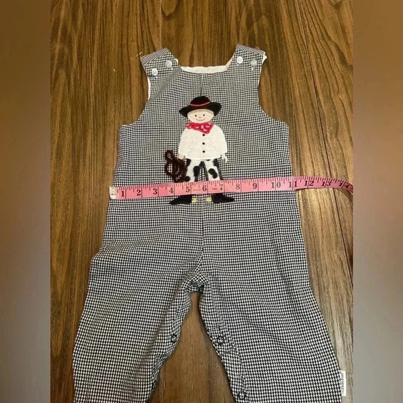 The Bailey Boys Cowboy White Black One Piece  Vintage Baby Boys Pants size 12M - Picture 15 of 17